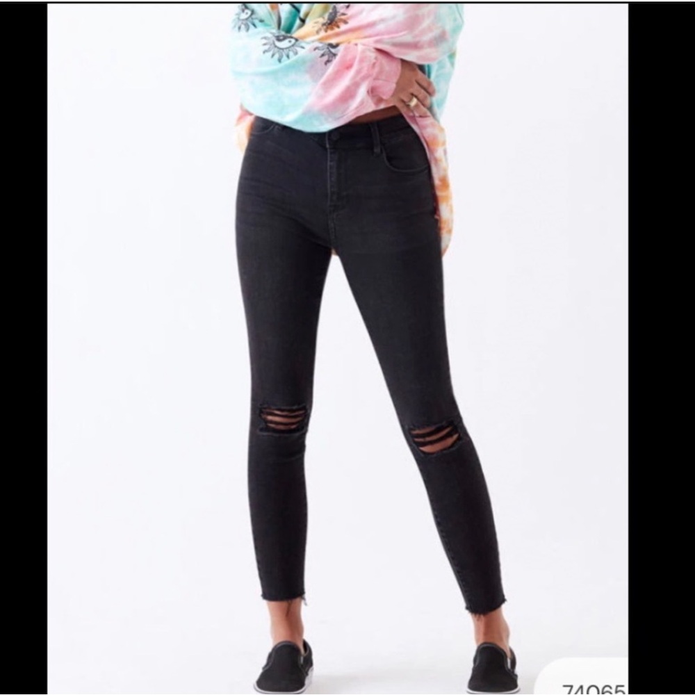 Pacsun Black Distressed High Rise Skinny Jean Jeggings